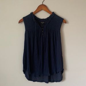 Lucky Brand Navy Blouse